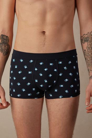 Intimssimi Alarm Clock Boxers in Stretch Supima® Cotton Azules | PECIF18395