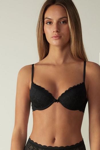 Intimssimi Bellissima Push-up Bra in Lace Negras | YPEGT44226