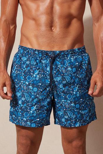 Intimssimi Blue Paisley Print Swim Trunks Azules | PPEER54710