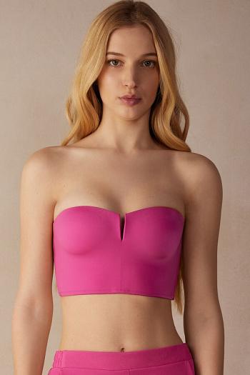 Intimssimi Bustier Bra Top in Ultralight Microfiber Rosas | PEJZR30286