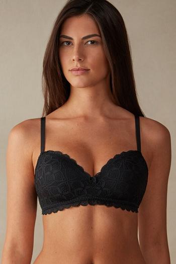 Intimssimi Claudia Balconette Bra in Lace Negras | DPEVO82068