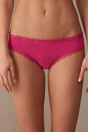 Intimssimi Cotton and Lace Panties Rosas | PEDYB40680