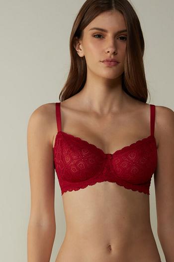 Intimssimi Daniela Balconette Bra in Lace Rojas | YPEGT76728