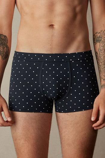 Intimssimi Dotted Boxers in Stretch Supima® Cotton Azules | YPEGT30590