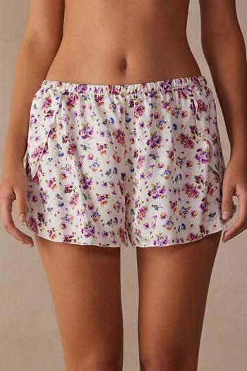 Intimssimi Dreaming of Spring Satin Shorts Print | PEQCS43025