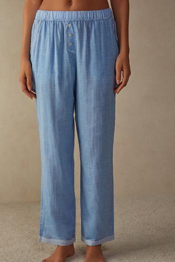 Intimssimi Early in the Morning Cotton Cloth Pants Azules | PEEGJ21054