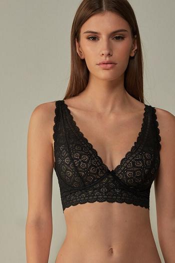 Intimssimi Eleonora Balconette Bra in Lace Negras | PEZDE23037