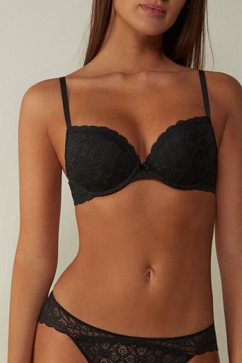 Intimssimi Elettra Super Push-up Bra in Lace Negras | SPEVO76136