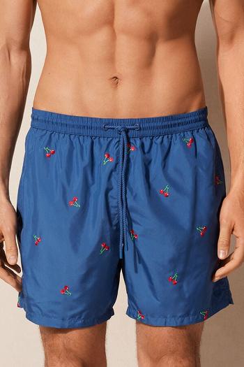 Intimssimi Embroidered Cherry Swim Trunks Azules | PEDFL19327