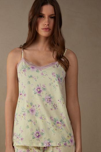 Intimssimi Flower Power Top in Supima® Ultrafresh Cotton Amarillo | LPETR10048