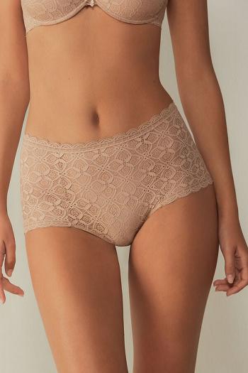 Intimssimi Lace High Waist Hipster Natural | XPEGW93414