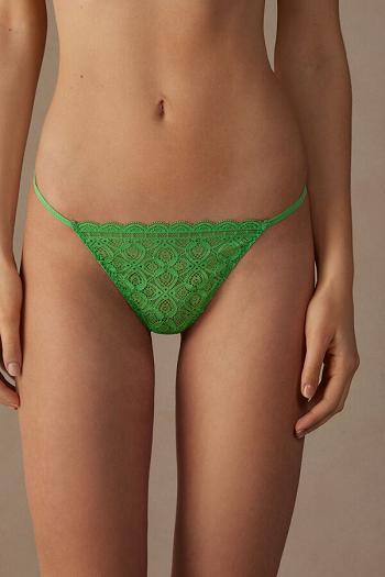 Intimssimi Lace String Thong Verde | PEZDE85033