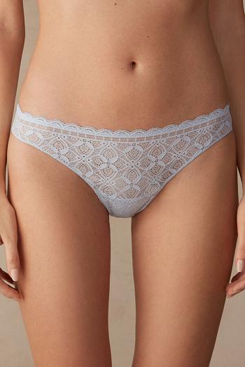 Intimssimi Lace and Microfiber Brazilian Azules | PEICD79756