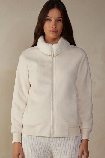 Intimssimi Lady from the Mountains Fleece Bomber Natural | APEDF81376