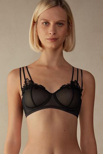 Intimssimi Layers of Lust Balconette Bra Negras | SPEVO41613