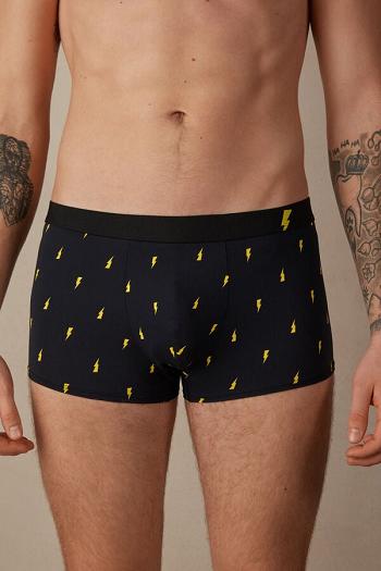 Intimssimi Lightning Bolt Boxers in Microfiber Negras | PEZDE98705