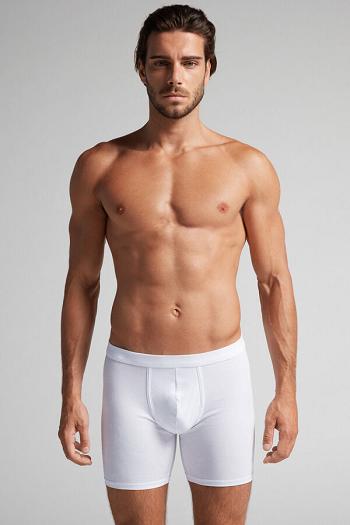 Intimssimi Long Boxers in Stretch Supima® Cotton Blancas | PEJKU18147