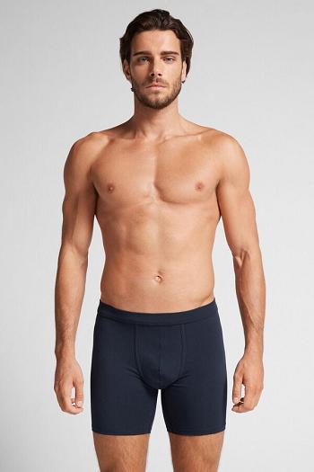 Intimssimi Long Boxers in Stretch Supima® Cotton Azules | PEQCS48424