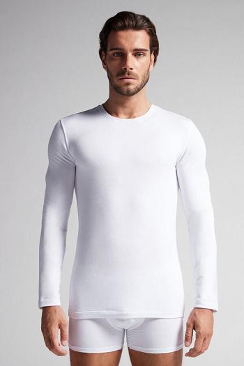 Intimssimi Long-Sleeve Modal-Cashmere Top Blancas | PEEAH10329