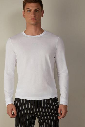 Intimssimi Long-Sleeve Supima® Cotton Top Blancas | GPEEC96861