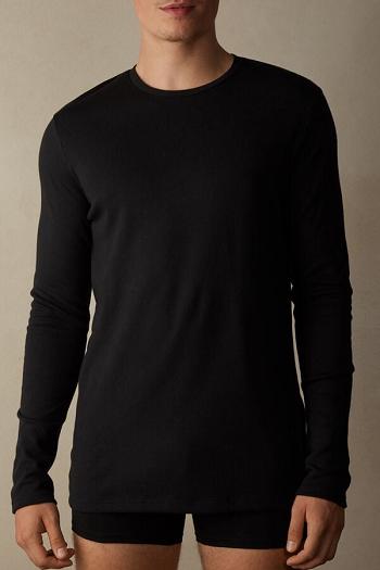 Intimssimi Long Sleeve Top in Warm Cotton Negras | FPEHY11933