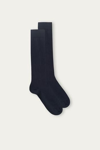 Intimssimi Long Socks in Stretch Supima® Cotton Azules | PEJVR15411