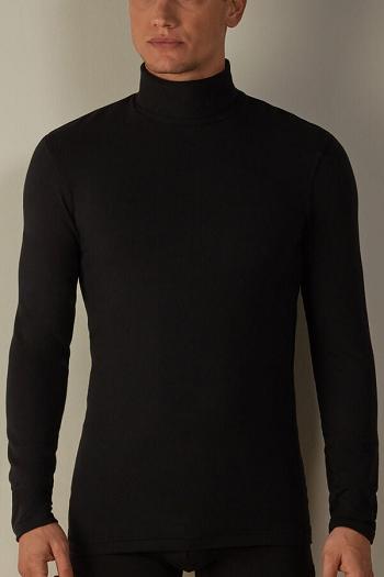 Intimssimi Long-sleeve High-Neck Modal-Cashmere Top Negras | PEQAV32528