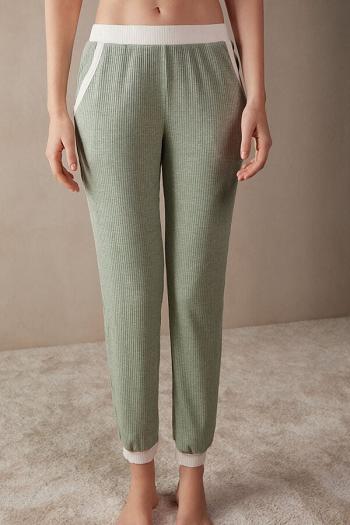 Intimssimi Lost in Fields Full Length Pants in Modal Verde | EPEVG13129