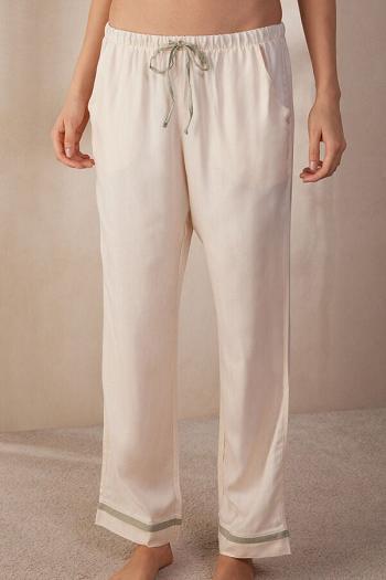 Intimssimi Lost in Fields Full Length Pants in Plain-weave Modal Blancas | PENEJ34480