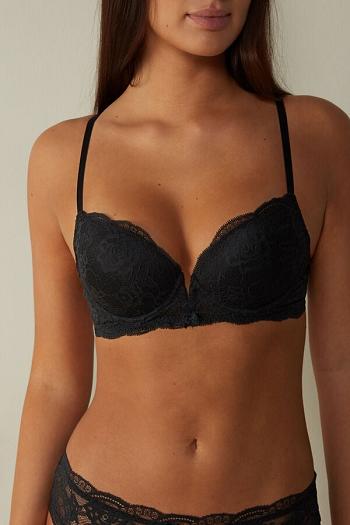 Intimssimi Mia Lace Super Push-Up Bra Negras | PEJZR71573