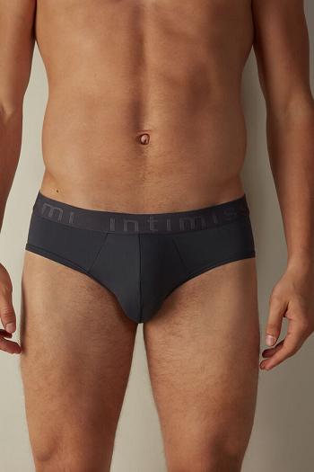 Intimssimi Microfiber Briefs with Logo Detail Gris | TPEPQ41202