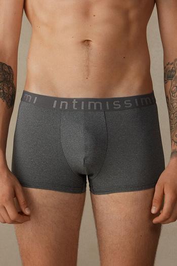 Intimssimi Microfiber Logo Boxer Shorts Gris Oscuro | XPEBH74492