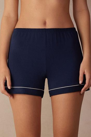 Intimssimi Modal Shorts with Contrast Trim Azules | PEICD34398