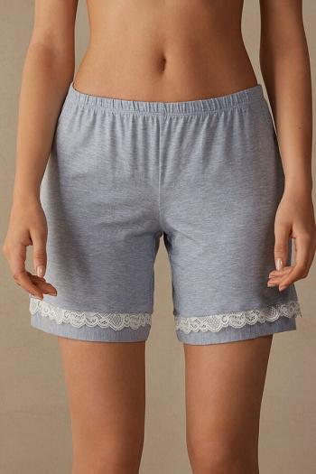 Intimssimi Modal Shorts with Lace Details Azules Claro | FPEHY62365