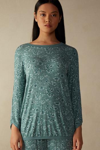 Intimssimi Prairie Bouquet Long Sleeve Top Verde | APEDF70612