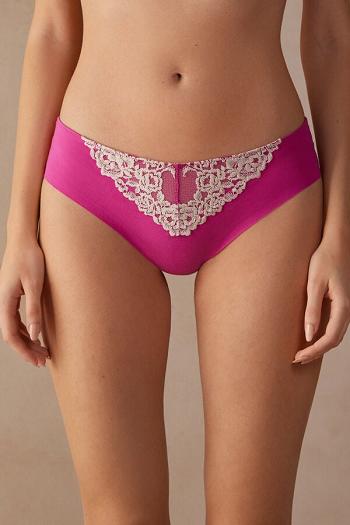 Intimssimi Pretty Flowers Seamless Cotton Panties Rosas | BPESO58330