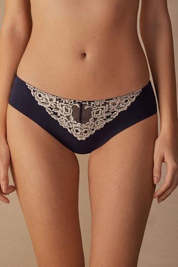 Intimssimi Pretty Flowers Seamless Cotton Panties Azules | PEXBR57070