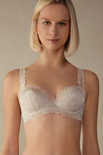 Intimssimi Pretty Flowers Sofia Balconette Bra Natural | PEJVR68948