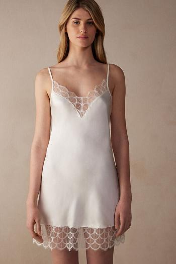 Intimssimi Pure Charme Silk Slip Blancas | PEDYB82704