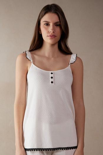 Intimssimi Pure Joy Cotton Top Blancas | FPEUI25879