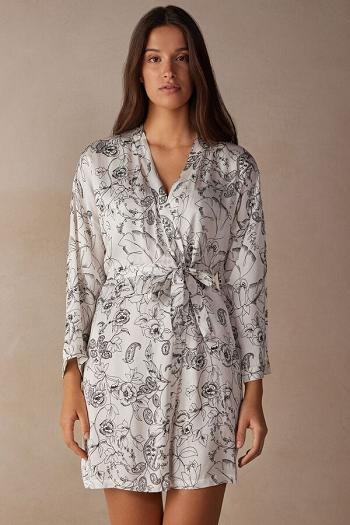 Intimssimi Pure Joy Satin Kimono Print | YPEGT98569