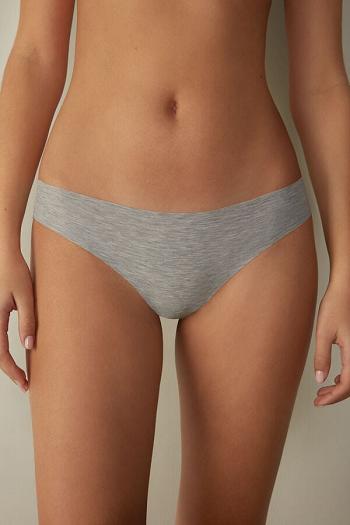 Intimssimi Seamless Supima® Cotton Brazilian Panties Gris | XPEGW23014