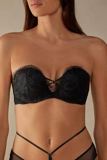 Intimssimi Sensual Unbounded Monica Bandeau Bra Negras | TPEWZ98564