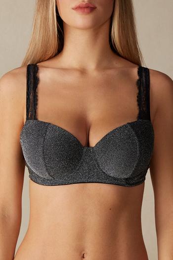 Intimssimi Shimmer All Night Love Sofia Balconette Bra Gris | YPEGT18123