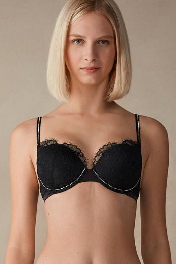 Intimssimi Shine High Like Stars Elettra Super Push-up Bra Negras | PPEQX47511