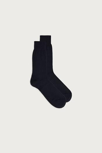 Intimssimi Short Chashmere-Silk-Cotton Socks Azules | APEWC96602