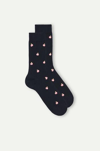 Intimssimi Short Socks in Patterned Cotton Azules | EPEHC97110