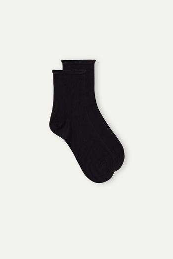 Intimssimi Short Socks in Stretch Supima® Cotton Negras | SPEVO87195