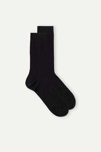 Intimssimi Short Socks in Stretch Supima® Cotton Negras | ZPENQ17226