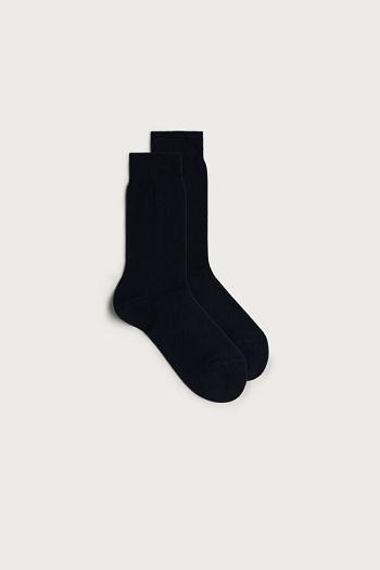 Intimssimi Short Warm Cotton Socks Azules | ZPEMJ56812